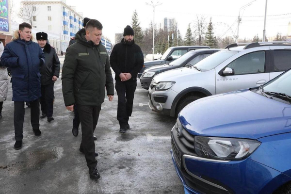 Из Башкирии в зону СВО отправилась колонна машин, конфискованных у злостных нарушителей ПДД