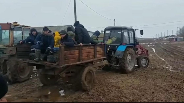 На ЕНТ на тракторе: вирусное видео со школьниками прокомментировали в акимате ЗКО