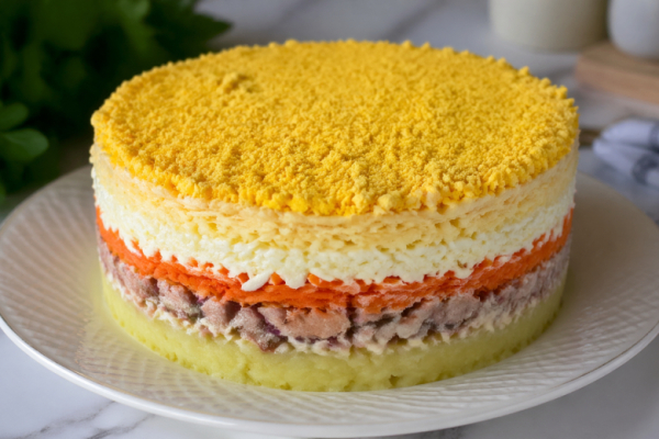 Беру копченую скумбрию и готовлю необычную мимозу &mdash; никаких консерв, а вкус &mdash; не оторваться