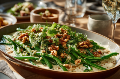 Пхали &mdash; грузинское блюдо для вкусных ужинов и Великого поста: стручковая фасоль в ореховом соусе