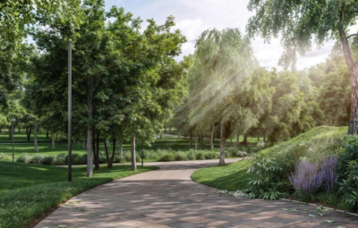 В Алматы строят новый парк в микрорайоне Рахат