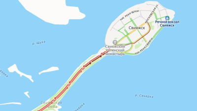 На въезде в Свияжск образовалась пробка из-за масленичных гуляний 22/02/2026 – Новости