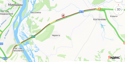 Пробка на&nbsp;трассе под Мамадышем растянулась на&nbsp;15 километров