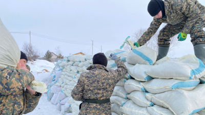 Нацгвардия начала очистку снежных масс в зонах повышенного риска паводков