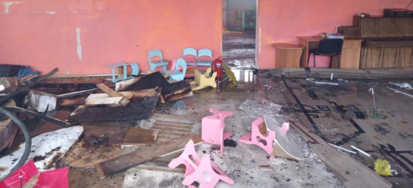Пожар произошел в полдень в детском саду Костаная