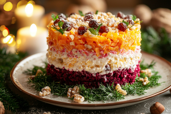 Селедка под шубой уже не в моде. Мой новый фаворит &mdash; салат &laquo;Любовница&raquo;: готовится быстро, выглядит празднично, съедается мгновенно