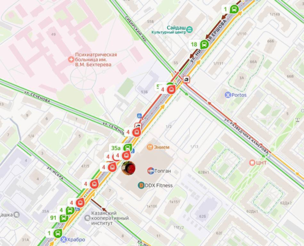 Из-за ДТП в Казани встали трамваи маршрута №4