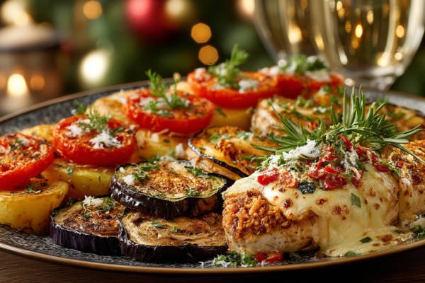 Яркое горячее на 8 Марта &mdash; без майонеза и маринования: куриные кармашки с запеченными овощами