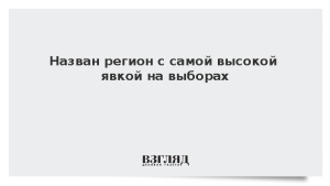 Назван регион с самой высокой явкой на выборах