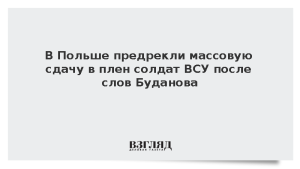 В Польше предрекли массовую сдачу в плен солдат ВСУ после слов Буданова