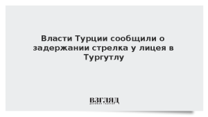 Власти Турции сообщили о задержании стрелка у лицея в Тургутлу