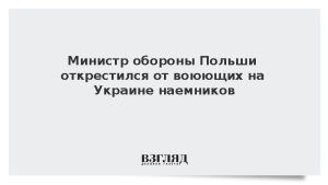 Министр обороны Польши открестился от воюющих на Украине наемников