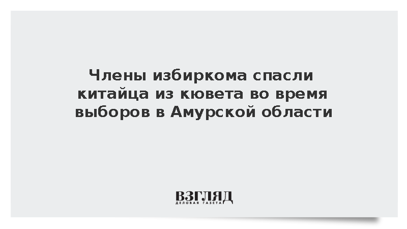 Члены избиркома спасли китайца из кювета во время выборов в Амурской области