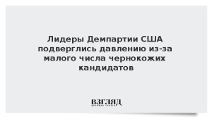 Лидеры Демпартии США подверглись давлению из-за малого числа чернокожих кандидатов